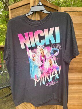 Nicki Minaj Pink Friday 2 World Tour 2024 Graphic Tee Black Size 2XL